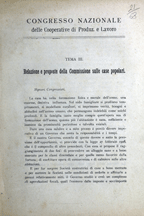 Copertina di Congresso nazionale delle cooperative di produzione e lavoro