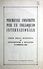 Copertina di Premesse concrete per un colloquio internazionale