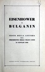 Copertina di Eisenhower a Bulganin