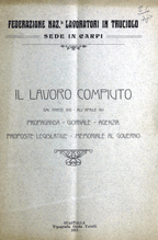 Copertina di Il lavoro compiuto dal marzo 1910 all'aprile 1911