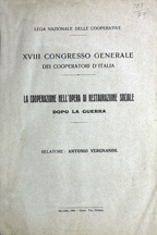 Copertina di La Cooperazione nell'opera di restaurazione sociale dopo la guerra