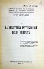 Copertina di La struttura istituzionale della Comunità