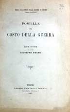 Copertina di Postilla sul costo della guerra