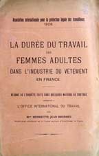 Copertina di La durée du travail des femmes adultes dans l'Industrie du vetement en France