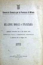 Copertina di Relazione morale e finanziaria della gestione consortile fino al 30 aprile 1918