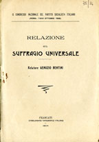 Copertina di Relazione sul Suffragio Universale
