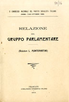Copertina di Relazione del Gruppo Parlamentare