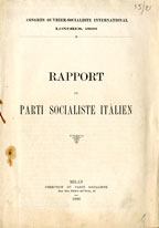 Copertina di Rapport du Parti socialiste italien