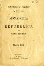 Copertina di Monarchia e Repubblica per Federigo Campanella