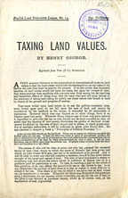 Copertina di Taxing land values