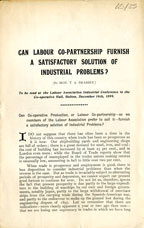 Copertina di Can Labour Co-partnership furnish a satisfactory solution of industrial problems?