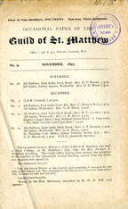 Copertina di Occasional paper of the Guild of St. Matthew