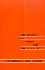 Copertina di Employment of Women and the Community