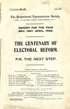 Copertina di The centenary of electoral reform