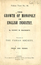 Copertina di The growth of monopoly in english industry