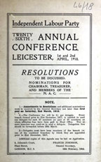 Copertina di Twenty Sixth Annual Conference Leicester, 1. and 2. april 1918