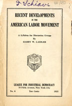 Copertina di Recent developments in the American labor movement