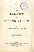 Copertina di The taxation of ground values