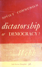 Copertina di Soviet communism: dictatorship or democracy?