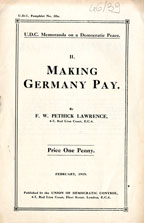Copertina di Making Germany pay
