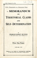 Copertina di Memorandum on territorial claims and self-determination
