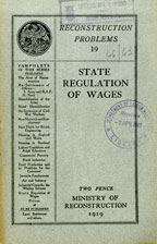 Copertina di State regulation of wages