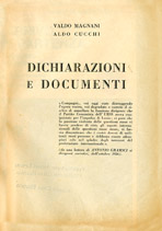 Copertina di Dichiarazioni e Documenti